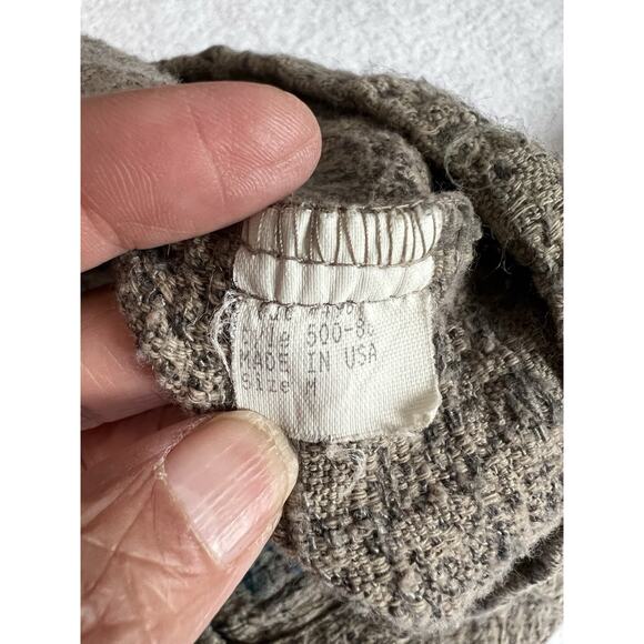 CP Shades Lady Jacket Button Front 4 pockets texture tweed french girl Flax -M - Picture 10 of 11